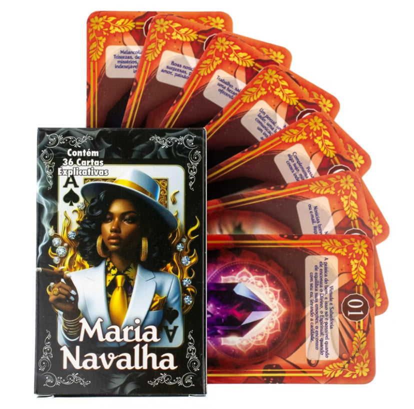 ￼Tarô Baralho Maria Navalha 36 Cartas Explicativas